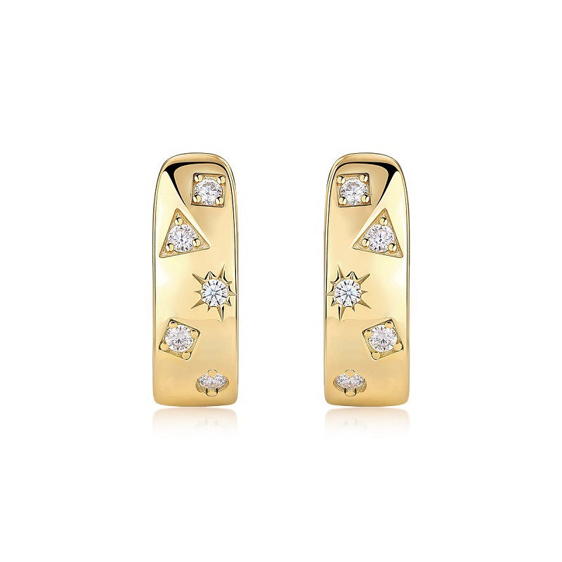 Moissanite Silver Earrings