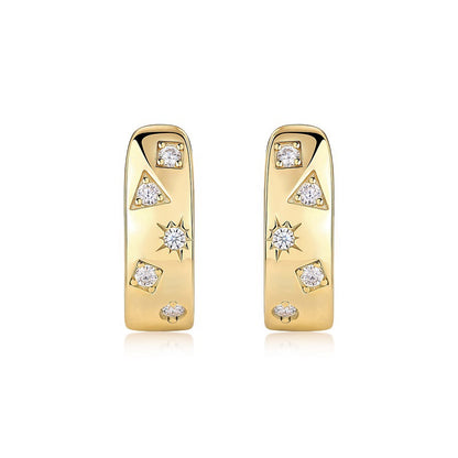 Moissanite Silver Earrings
