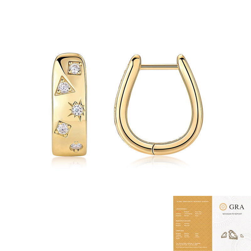 Moissanite Silver Earrings