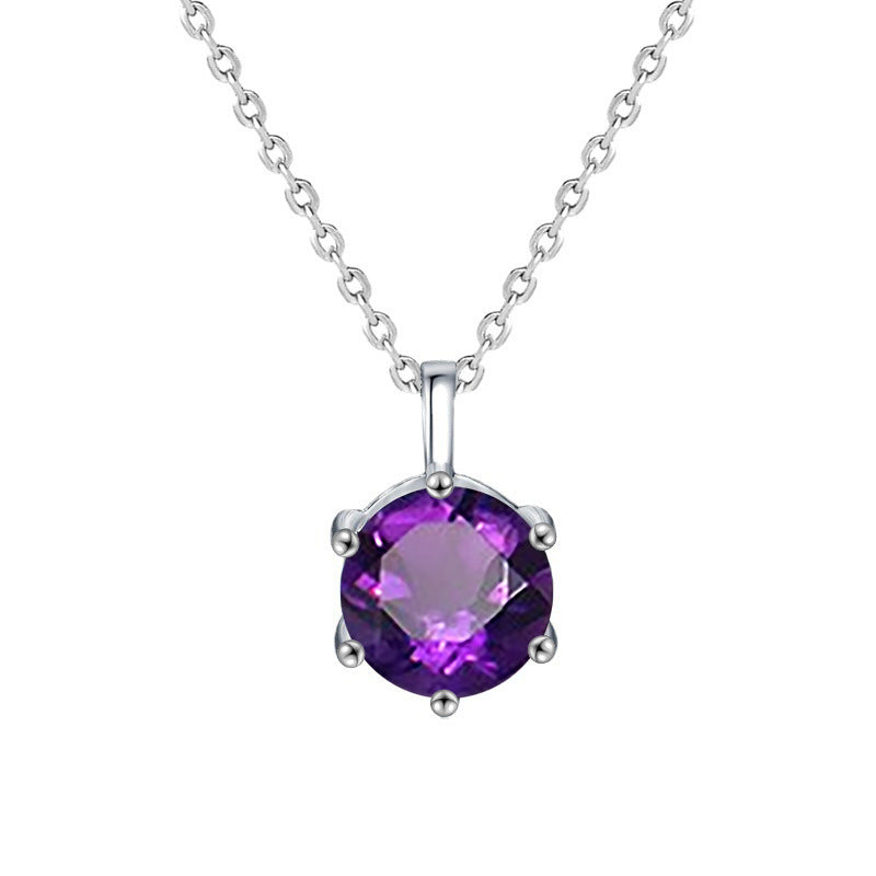 Moissanite silver necklace