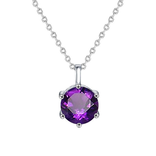 Moissanite silver necklace