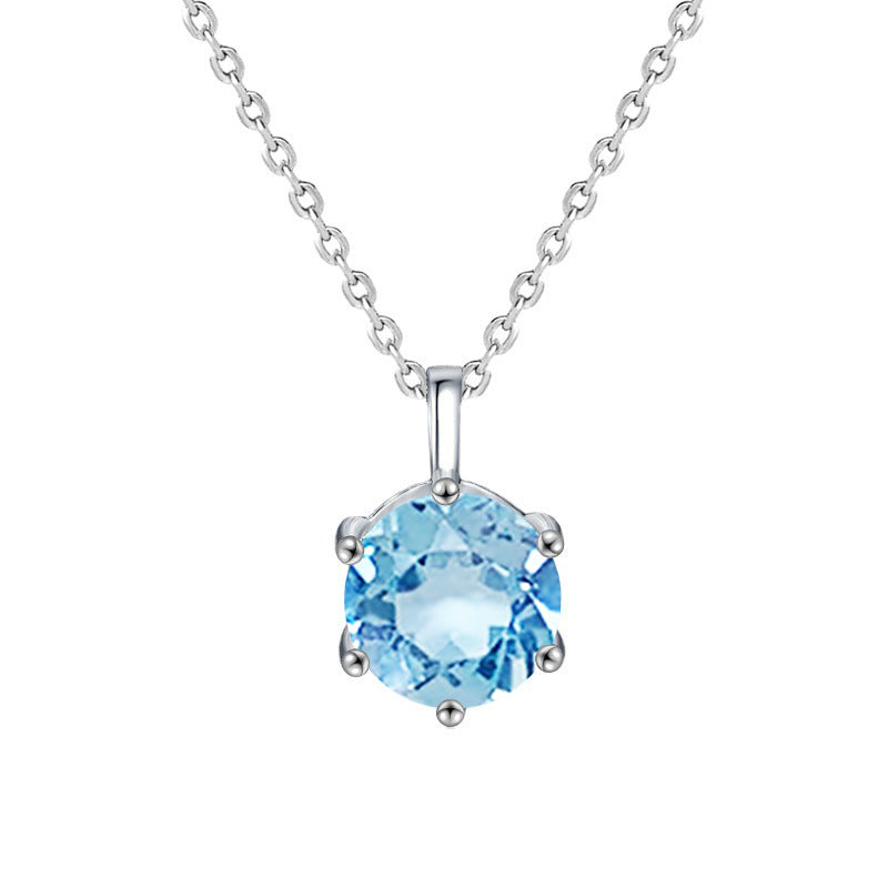 Moissanite silver necklace