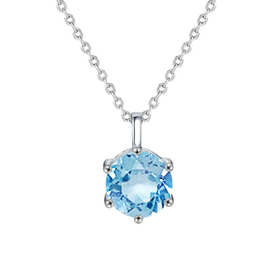 Moissanite silver necklace