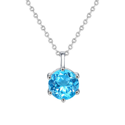 Moissanite silver necklace