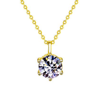 Moissanite silver necklace