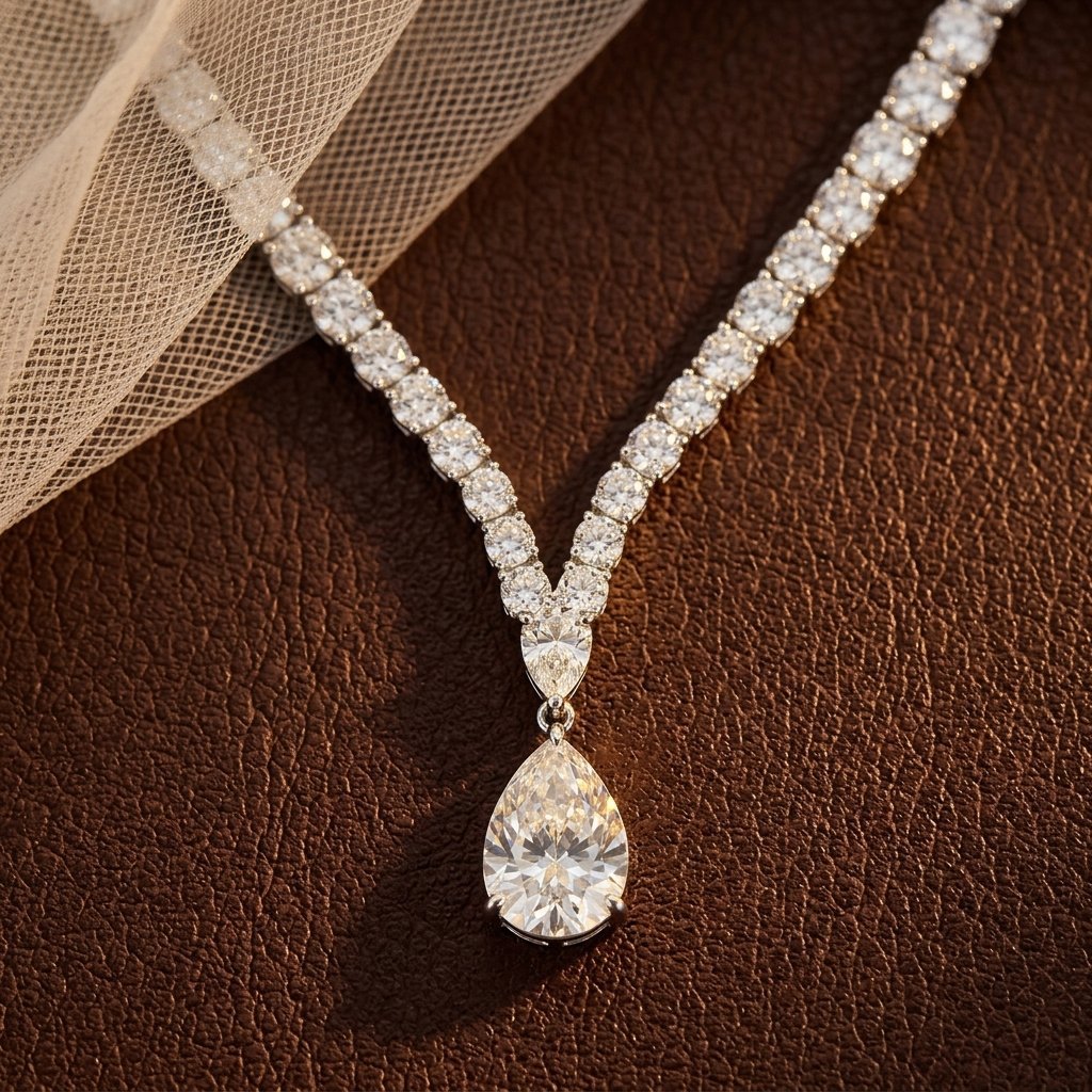 Moissanite Silver Necklace