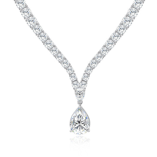 Moissanite Silver Necklace