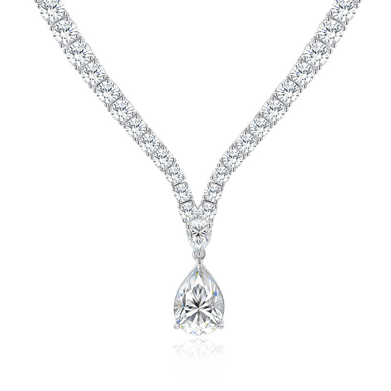 Moissanite Silver Necklace