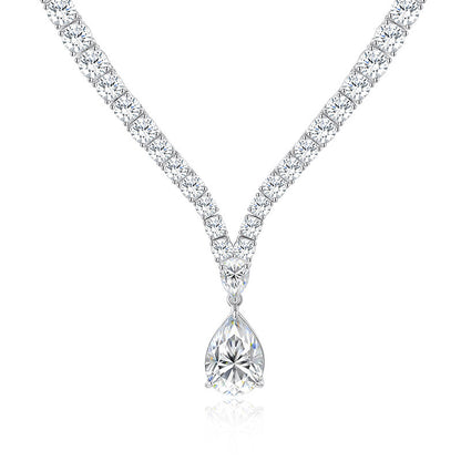 Moissanite Silver Necklace