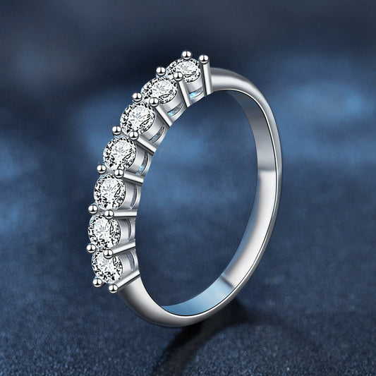 moissanite silver ring