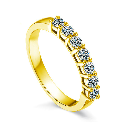 moissanite silver ring