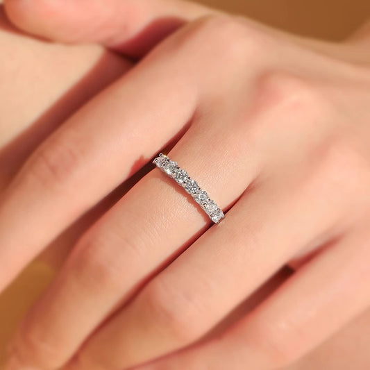 moissanite silver ring