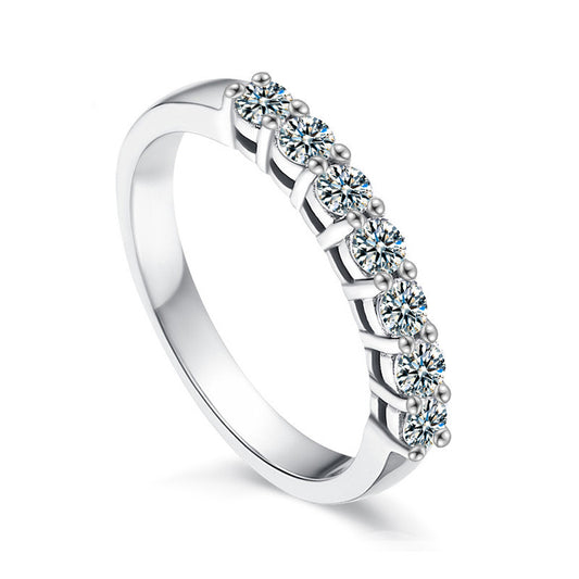 moissanite silver ring