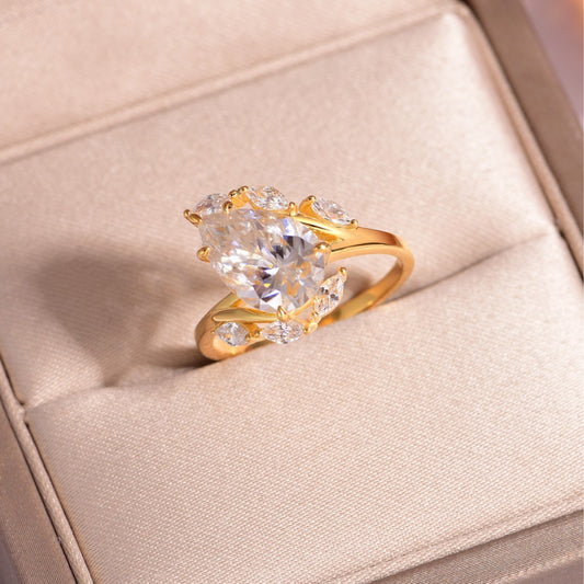 Moissanite Silver Ring