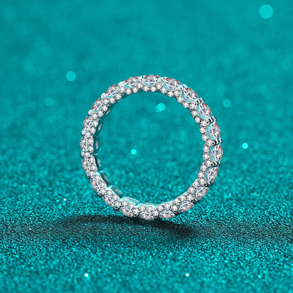 Moissanite silver ring