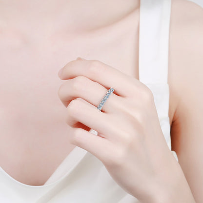 Moissanite silver ring