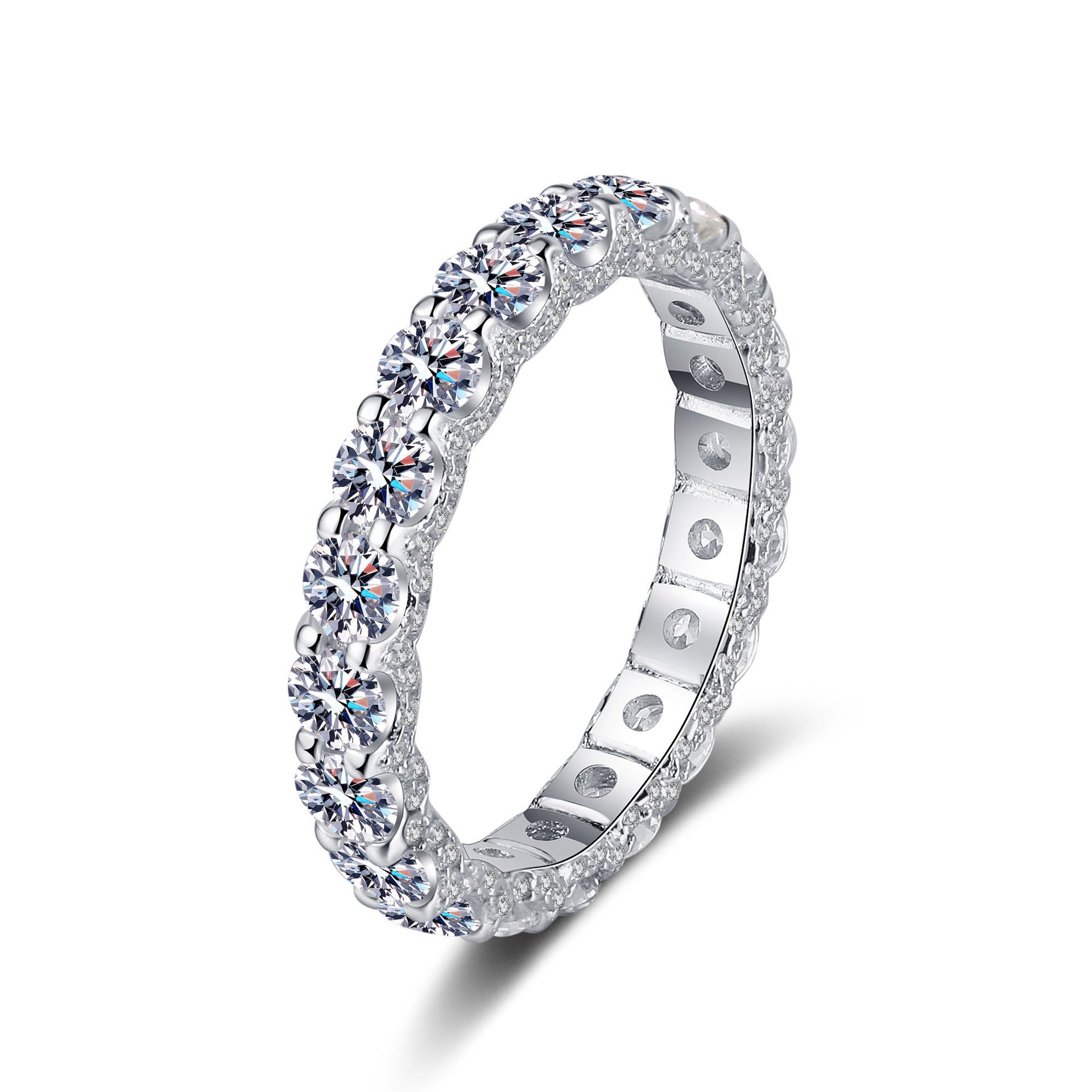 Moissanite silver ring