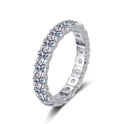 Moissanite silver ring