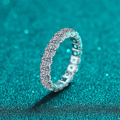 Moissanite silver ring