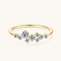 Gold Starry Ring 0.3ct