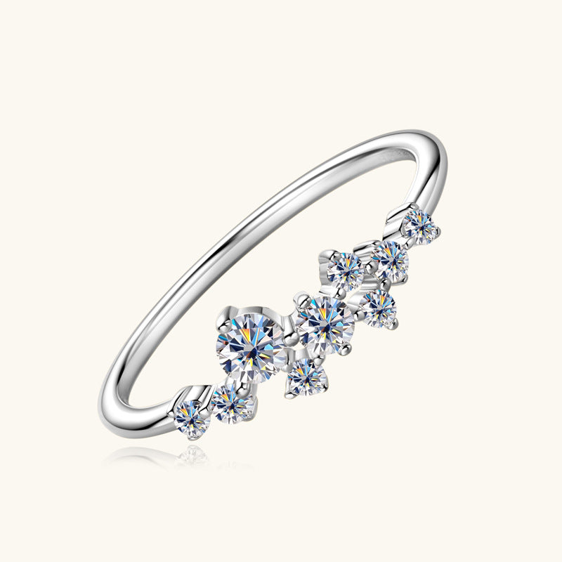 Moissanite Silver Ring