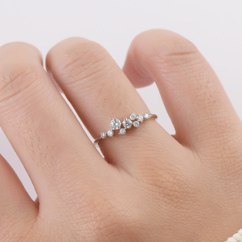 Moissanite Silver Ring