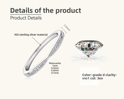 Moissanite Silver Ring