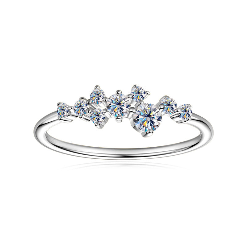 Moissanite Silver Ring