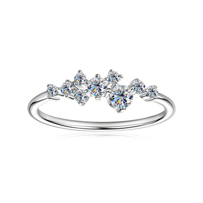 Moissanite Silver Ring