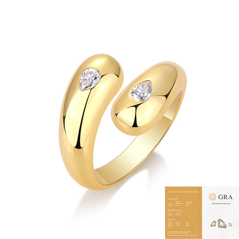 Moissanite Silver Ring