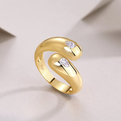 Moissanite Silver Ring
