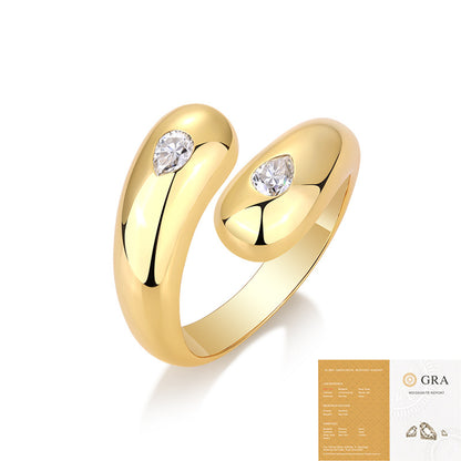 Moissanite Silver Ring