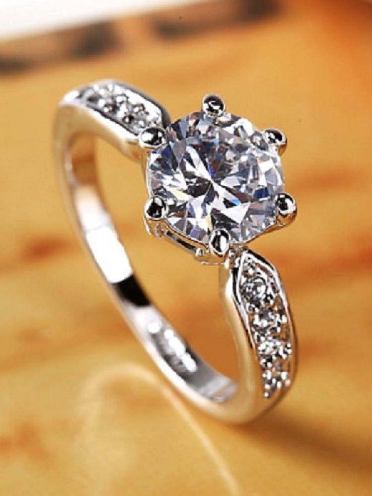 Moissanite Simulation Adjustable Ring