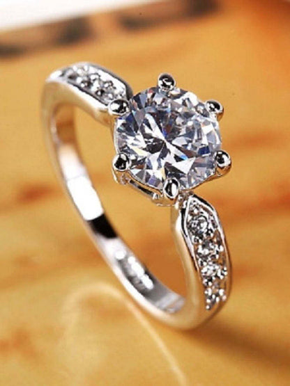 Moissanite Simulation Adjustable Ring