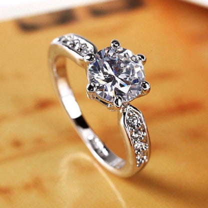 Moissanite Simulation Adjustable Ring
