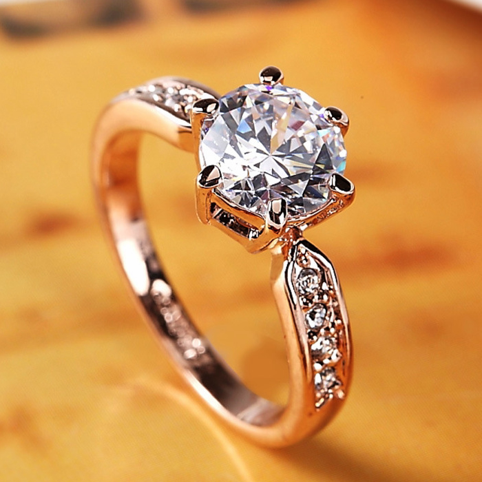 Moissanite Simulation Adjustable Ring