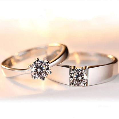 Moissanite Simulation Adjustable Ring