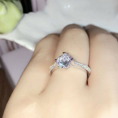 Moissanite Simulation Adjustable Ring