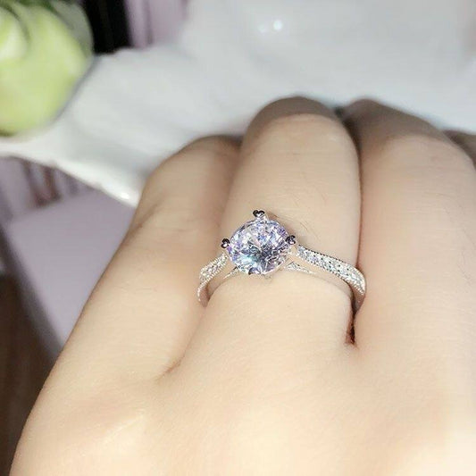 Moissanite Simulation Adjustable Ring