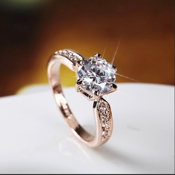 Moissanite Simulation Adjustable Ring