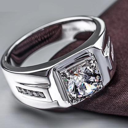 Moissanite Simulation Adjustable Ring