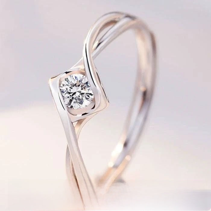 Moissanite Simulation Adjustable Ring