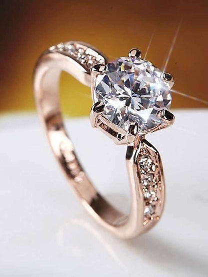 Moissanite Simulation Adjustable Ring