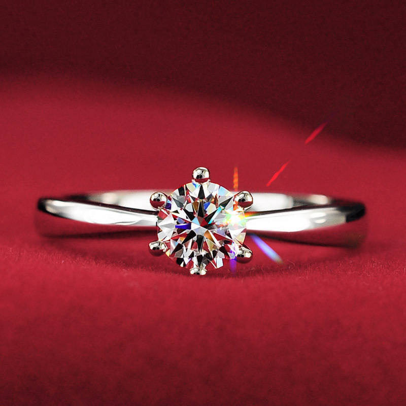 Moissanite Simulation Adjustable Ring