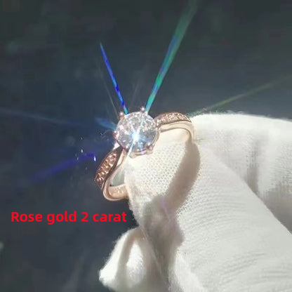 Moissanite Simulation Adjustable Ring