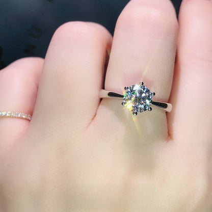 Moissanite Simulation Adjustable Ring