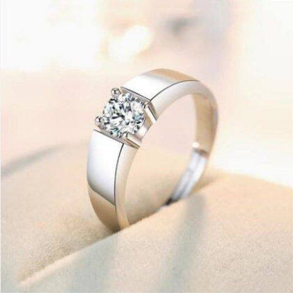 Moissanite Simulation Adjustable Ring