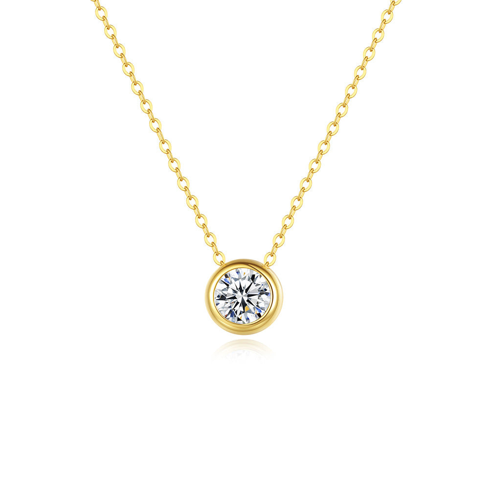 Moissanite Sterling Silver Bubble Necklace