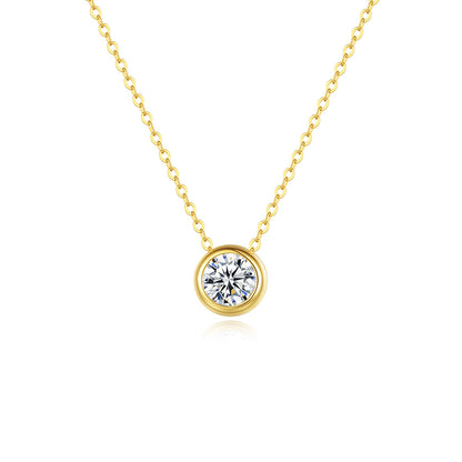 Moissanite Sterling Silver Bubble Necklace