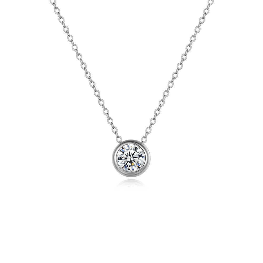 Moissanite Sterling Silver Bubble Necklace